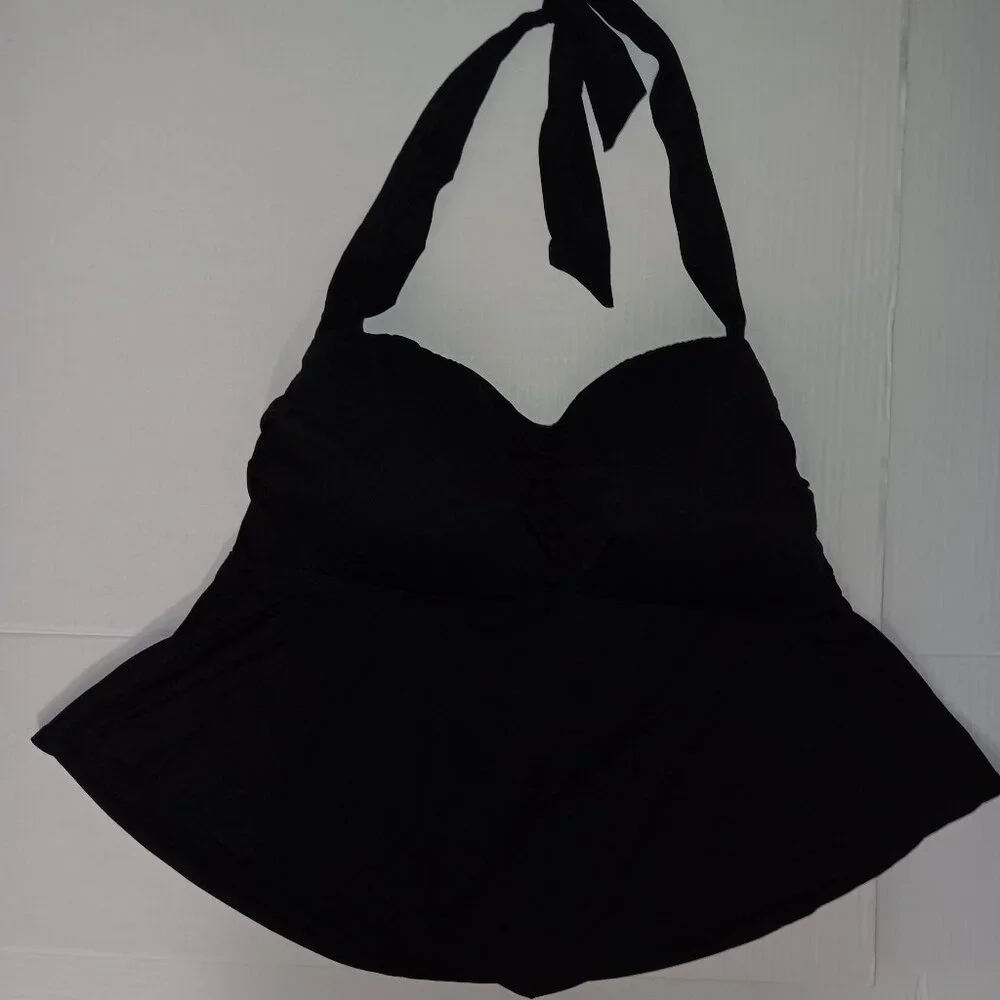 MYNAH WOMEN'S HALTER TANKINI SWIM TOP - Picture 1 of 9